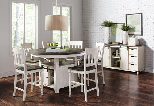 Madison County Vintage White Pub Set
