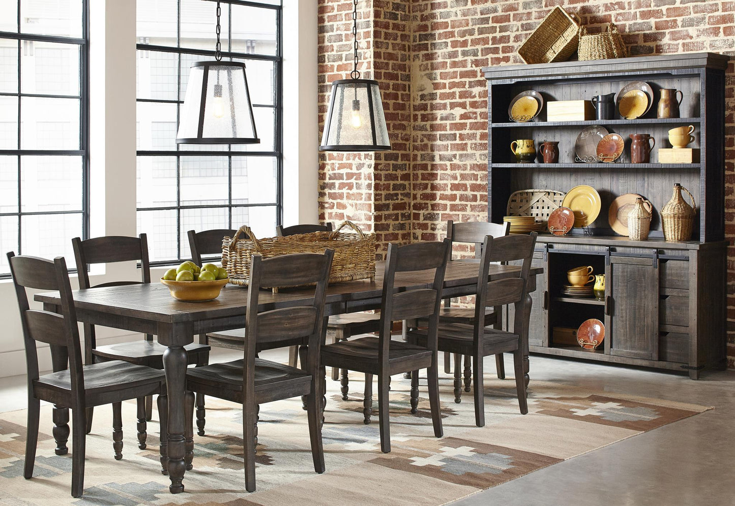 Madison County Barnwood Dining Set 10 Chairs
