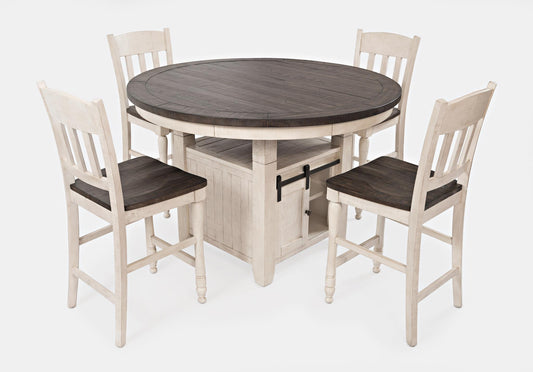 Madison County Vintage White Pub Set