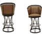 Brown Leather Swivel Barstool